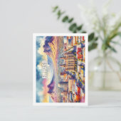 エルパソテキサス州有名な旅行の場所の水色 ポストカード (スタンド正面)