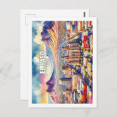 エルパソテキサス州有名な旅行の場所の水色 ポストカード (正面/裏面)