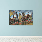 エルパソテキサス州 – ラージレターシーン キャンバスプリント (インサイチュ (ウッドフロア))