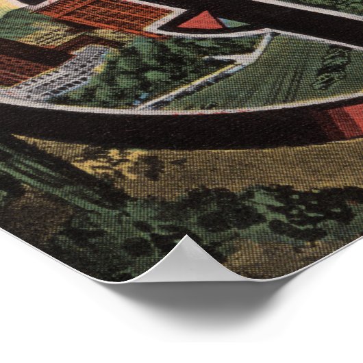 エルパソテキサス州 – ラージレターシーン ポスター (角)