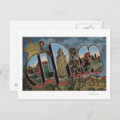 エルパソテキサス州 – ラージレターシーン ポストカード (正面/裏面)