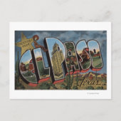 エルパソテキサス州 – ラージレターシーン ポストカード (正面)