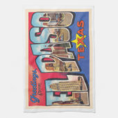 エルパソテキサス州TXヴィンテージ大判はがき キッチンタオル (縦)