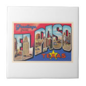 エルパソテキサス州TXヴィンテージ大判はがき タイル (正面)