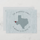 エルパソブルーリネン&ハートテキサス州ムービング 案内ポストカード (正面/裏面)