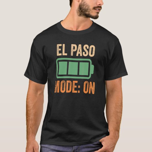 エルパソモードのバッテリー デザイン Tシャツ (正面)