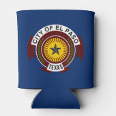 エルパソ市国旗、テキサス州クーラーボックス 缶クーラー (裏面)