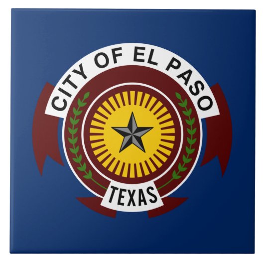 エルパソ市国旗(テキサス州) タイル (正面)