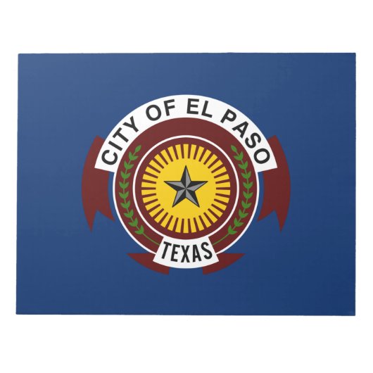 エルパソ市国旗(テキサス州) ノートパッド (正面)