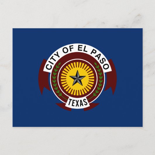 エルパソ市国旗(テキサス州) ポストカード (正面)