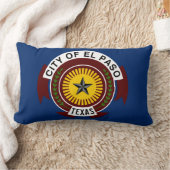 エルパソ市国旗(テキサス州) ランバークッション (ブランケット)