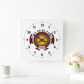 エルパソ市章テキサス州スクエアウォールクロック スクエア壁時計 (ホーム)