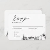 エルパソ結婚のRSVP伝統的 Meal Option エンクロージャーカード (正面/裏面)