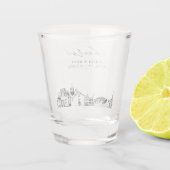 エルパソ結婚式の引き出物パーソナライズされた応援 ショットグラス (裏面)