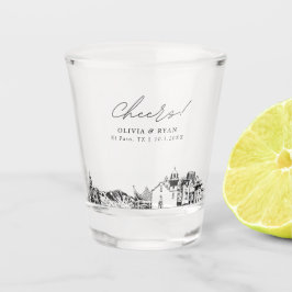 エルパソ結婚式の引き出物パーソナライズされた応援 ショットグラス