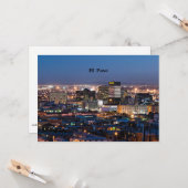 エルパソ、テキサス州アットナイト カード (正面/裏面インサイチュ)