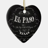 エルパソ、テキサス州-伝説の都市 セラミックオーナメント (右)