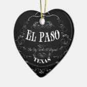 エルパソ、テキサス州-伝説の都市 セラミックオーナメント (左)