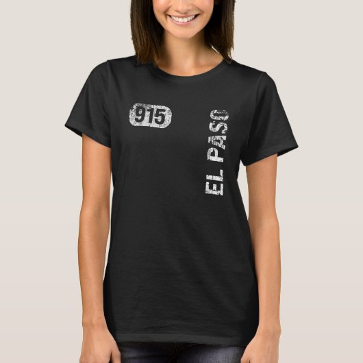 エルパソ テキサス 915 旧式 レトロ Tシャツ (正面)