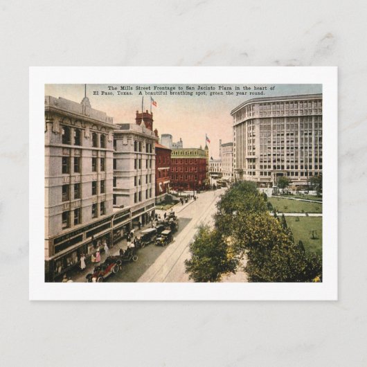 エルパソ,ミルズ・セント,テキサス州ヴィンテージ ポストカード (正面)