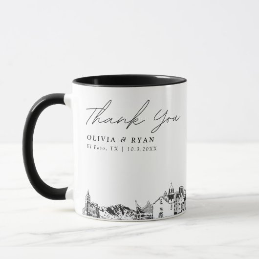 エルパソ 結婚式 シンプル オーダーメイド マグカップ (左)