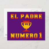 エルパドレヌメロ1 #1父スペインのの日のパパ ポストカード (正面/裏面)