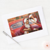 エルビスとマリリンのクリスマス 長方形シール (封筒)