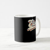 エルビス名パーソナライズされたヴィンテージレトロギフトメンタム コーヒーマグカップ (正面右)