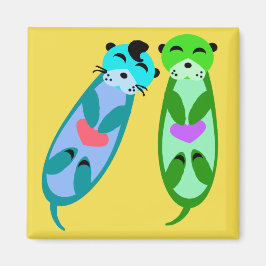 エルビス・オッターと友人とハート マグネット