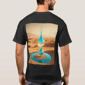 エルビッシュ翼のエンブレム：ゴシック様式の機械的デザイン Tシャツ (裏面)