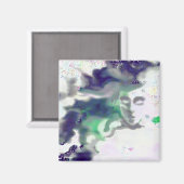 エルビッシュ顔 – デジタルスケッチ、ファンタジーアートマグネット マグネット (正面/裏面)