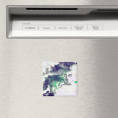 エルビッシュ顔 – デジタルスケッチ、ファンタジーアートマグネット マグネット (インサイチュ (食洗機))