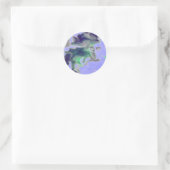 エルビッシュ顔 – デジタルスケッチ、ファンタジーアート ラウンドシール (バッグ)