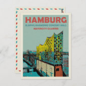エルビフィルハーモニーコンサートホールアイコニックハンブルク ポストカード (正面/裏面)