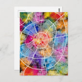 エルビル・イラクの地図 ポストカード (正面/裏面)