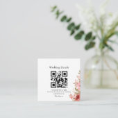 エルピンクフラワーエレガントなウェディングエンクロージャカード エンクロージャーカード (スタンド正面)