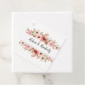 エルピンクフラワーエレガントな結婚式 フェイバータグ (インサイチュ)