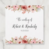 エルピンクフラワーエレガントな結婚式 フェイバータグ (裏面)