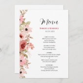 エルピンクフラワーエレガントな結婚式 メニュー (正面/裏面)