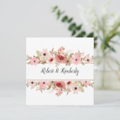 エルピンクフラワーエレガントな結婚式 招待状 (スタンド正面)