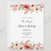 エルピンクフラワーエレガントな結婚式 招待状 (裏面)