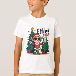 エルフおもしろいィークリスマスシャ子供へツ Tシャツ