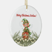 エルフからのクリスマスオーナメント セラミックオーナメント (右)