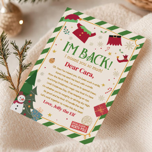 エルフからのクリスマス到着お手紙カード 招待状