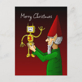 エルフとロボットのクリスマス ポストカード