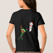 エルフと雪だるまのクリスマスキャラクター トライブレンドＴシャツ (裏面)