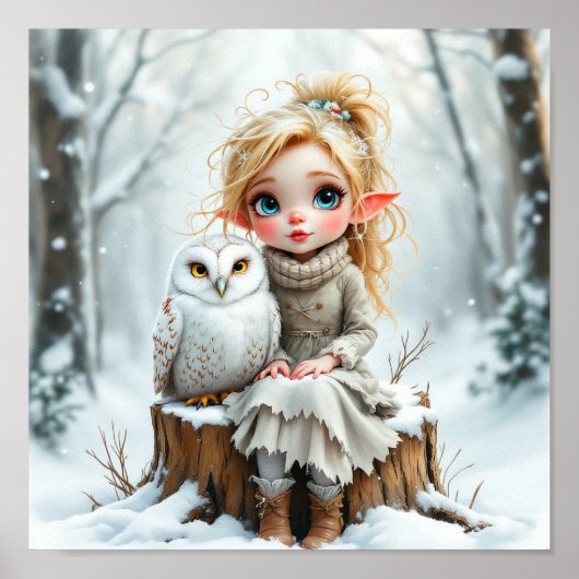 エルフと雪フクロウ ポスター (正面)