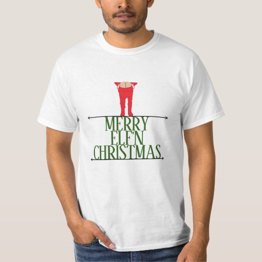 エルフのいたずらカンパニークリスマス Tシャツ (正面)