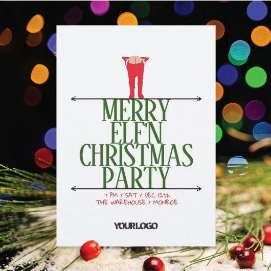 エルフのいたずら オフィスクリスマスパーティ 招待状