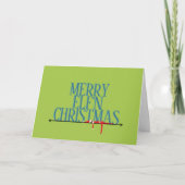 エルフのいたずら クリスマスの挨拶サイン 折りたたみカード カード (正面)